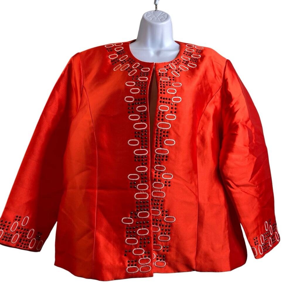 G.M.I Womens Red Beaded Open Formal Size 20W Dressy Asian Vibes Special Occasion